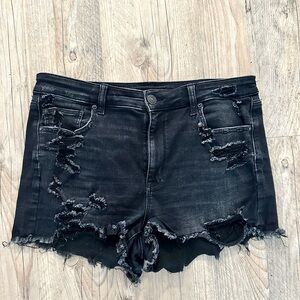 AE Black Denim Shorts